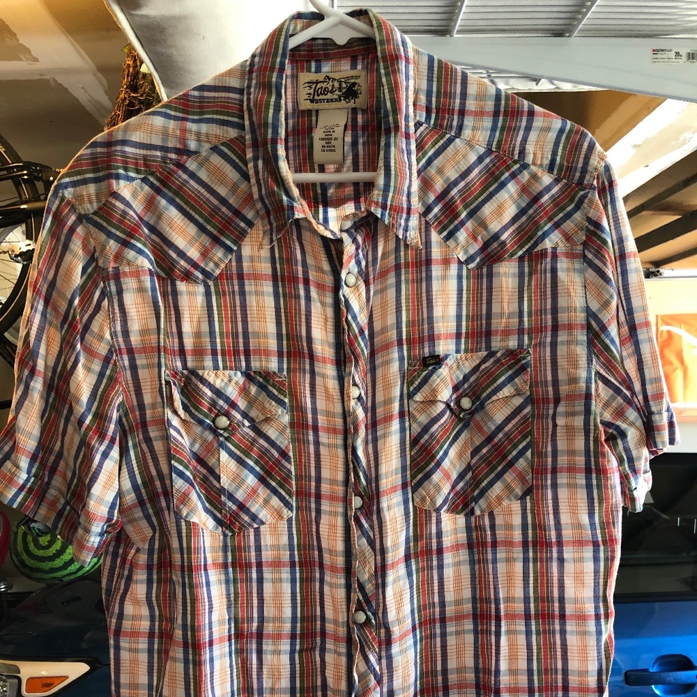 Taos Western style pearl snap button shirt